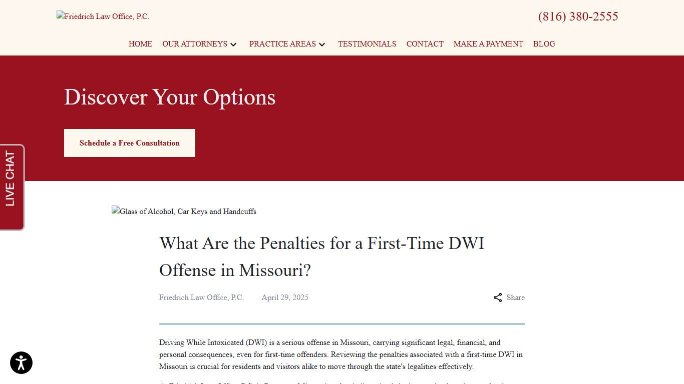 What Are the Penalties for a First-Time DWI Offense in Missouri? | Friedrich Law Office, P.C.