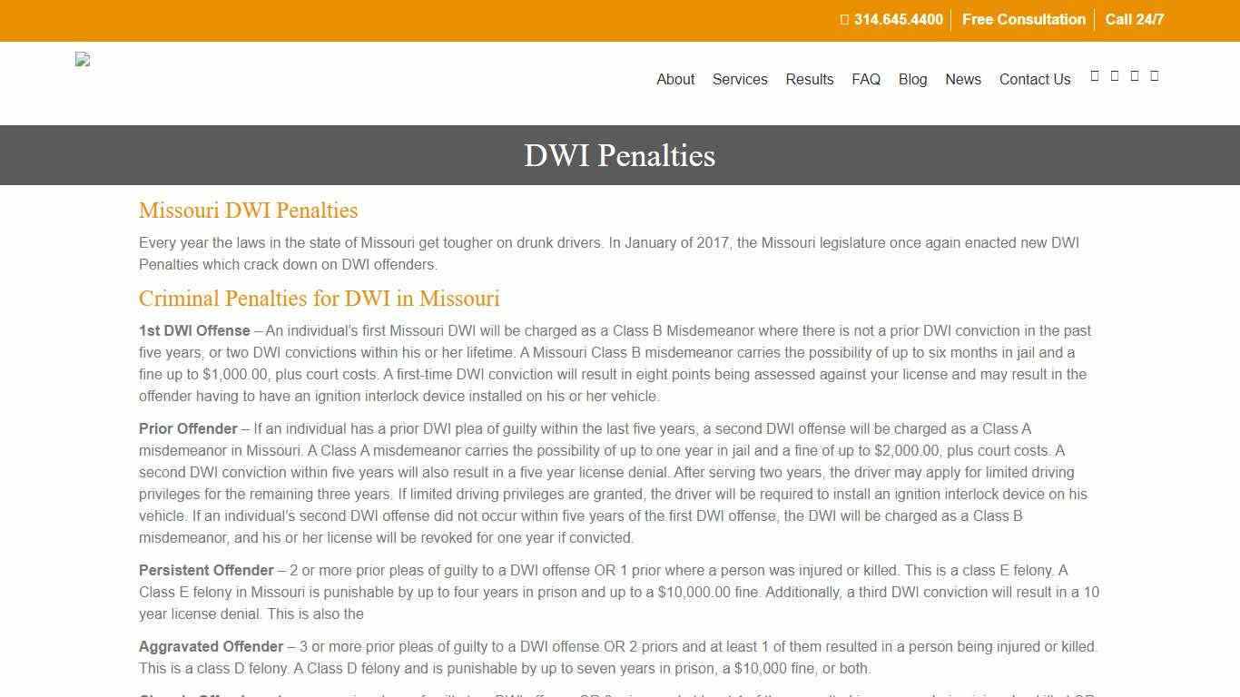 DWI Penalties - Henderson Law Group, PC: St. Louis Criminal Defense Lawyer
