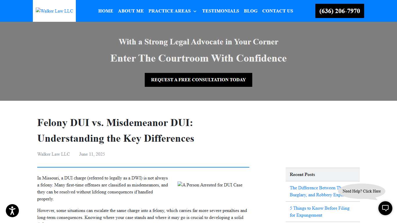 Felony DWI vs. Misdemeanor DWI: Understanding the Key Differences | Walker Law LLC